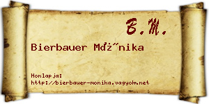 Bierbauer Mónika névjegykártya