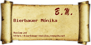Bierbauer Mónika névjegykártya